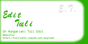 edit tuli business card